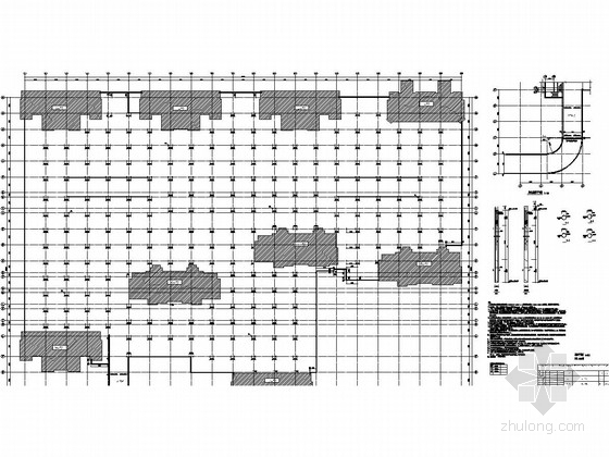 汽车车库坡道节点资料下载-[天津]20000平地下一层框架结构车库结构施工图