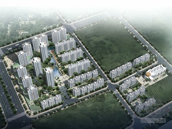 沿河住宅规划案例资料下载-[浙江]现代风格住宅区规划及单体设计方案文本（含cad）