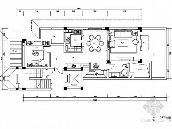 双层别墅室内资料下载-[杭州]220平方古典风格双层别墅室内装修图（含实景）