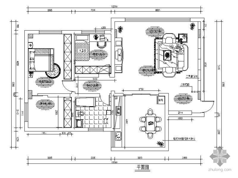 酒吧装修设计方案资料下载-两居室装修设计方案