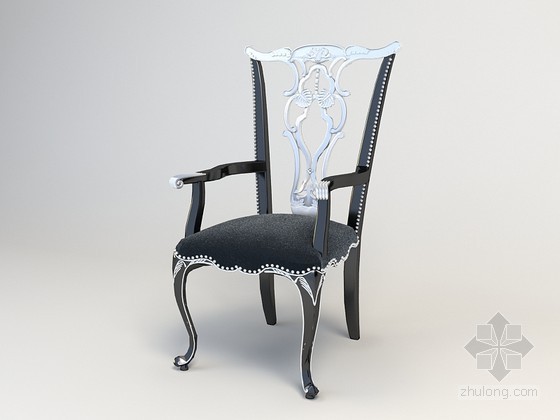 欧式椅子cad资料下载-欧式精致椅子3D模型下载