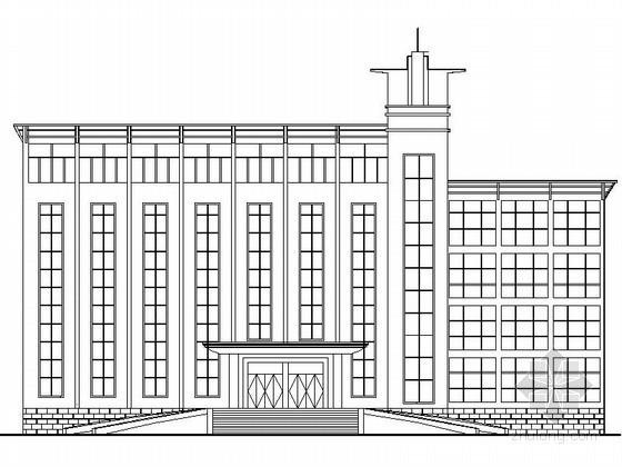 办公楼初设说明资料下载-[江西]某企业五层办公楼建筑扩初图