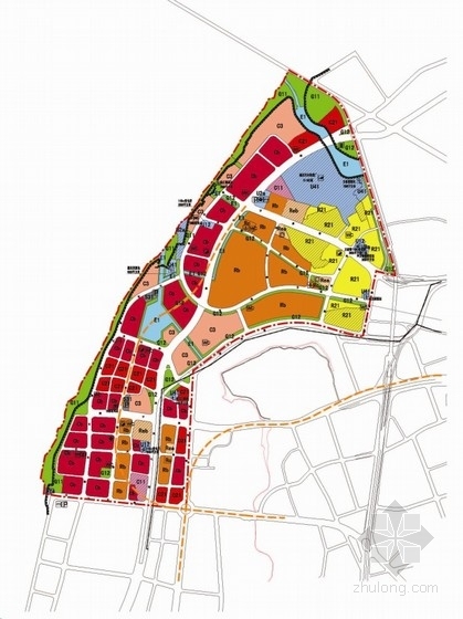 [南京]城市综合体规划及单体设计方案文本-城市综合体总平面图 