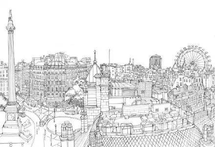 城市综合体手绘资料下载-这么牛叉的城市手绘，你做的到吗？