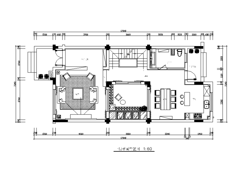 联排别墅建筑DWG资料下载-联排别墅样板房设计CAD施工图（含效果图）