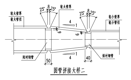 [汕头]商务办公楼及裙房框筒结构施工图2016-圆管拼接大样