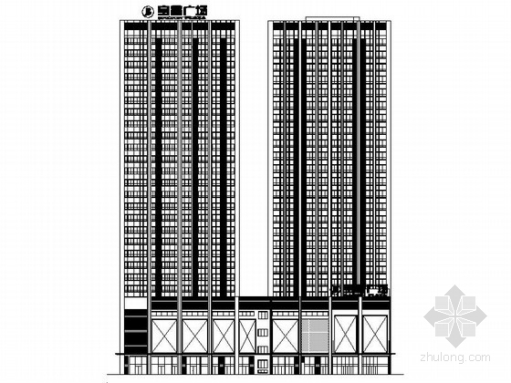 25层结构图纸资料下载-[内蒙古]25层钢架结构商务办公建筑施工图