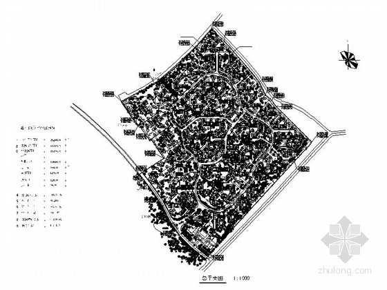 [江苏]现代风格别墅区规划设计方案（含效果图）-现代风格别墅区规划设计总平面图 