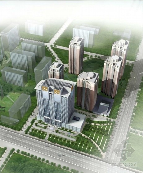 9层办公楼建筑效果图资料下载-[北京]超高层核心筒结构商务办公楼建筑设计方案文本