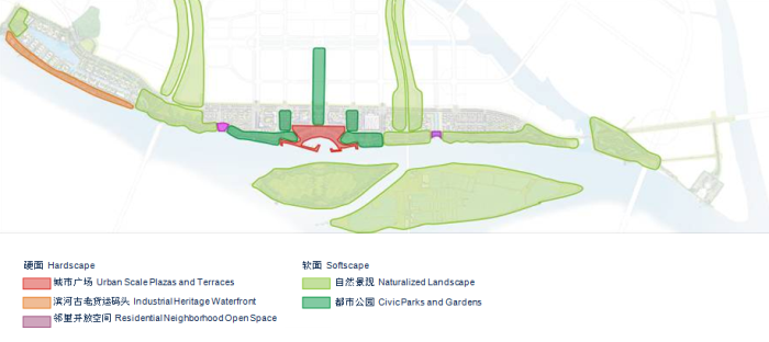 [广东]生态水岸河道景观规划设计方案-北岸景观个性分析图