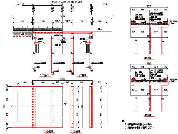 8m跨径板桥设计图资料下载-[浙江]直线正交8+8+8m三跨简支钢筋混凝土空心板桥设计图23张CAD