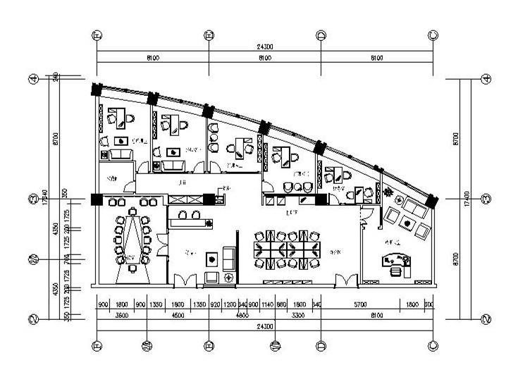 会议室的施工图资料下载-[山东]混搭风格的置业公司设计施工图（含效果图）