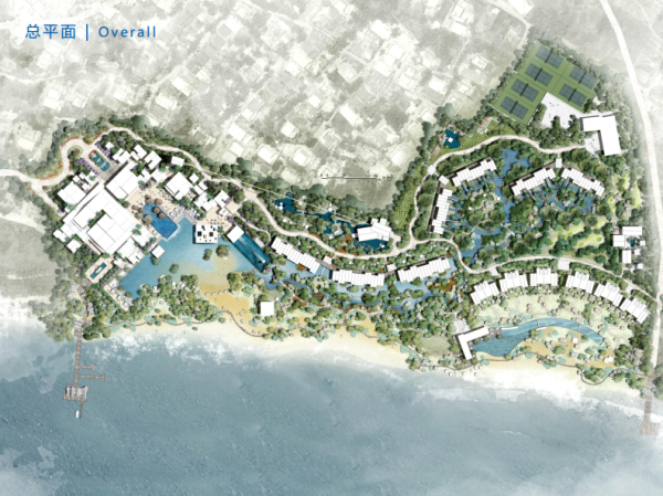 [海南]海岛旅游度假村景观规划设计方案（著名景观公司精品方案）-总平面图