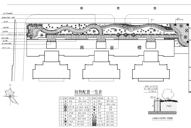 16套施工图资料下载-21套屋顶花园CAD施工图（20）某办公大楼屋顶花园