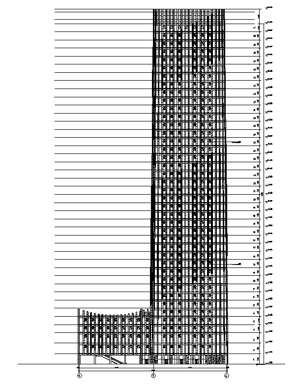 超高层全专业图纸资料下载-[安徽]超高层塔式办公楼建筑施工图（含水暖电全专业图纸）