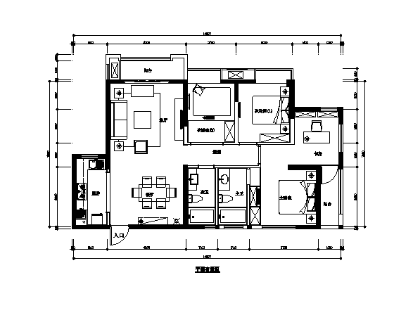 新中式住宅设计文本资料下载-[福州]新中式住宅精装样板间设计施工图（含实景图）