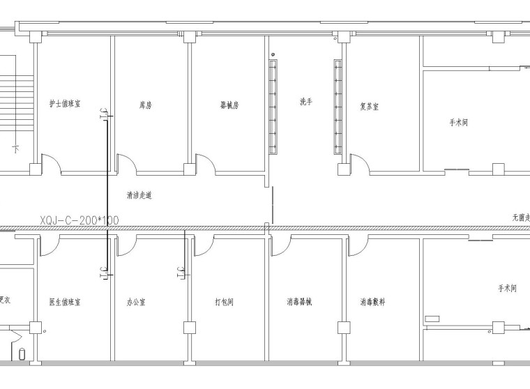 [知名设计院]医院综合楼强弱电系统电气施工图纸-十一层综合布线平面图