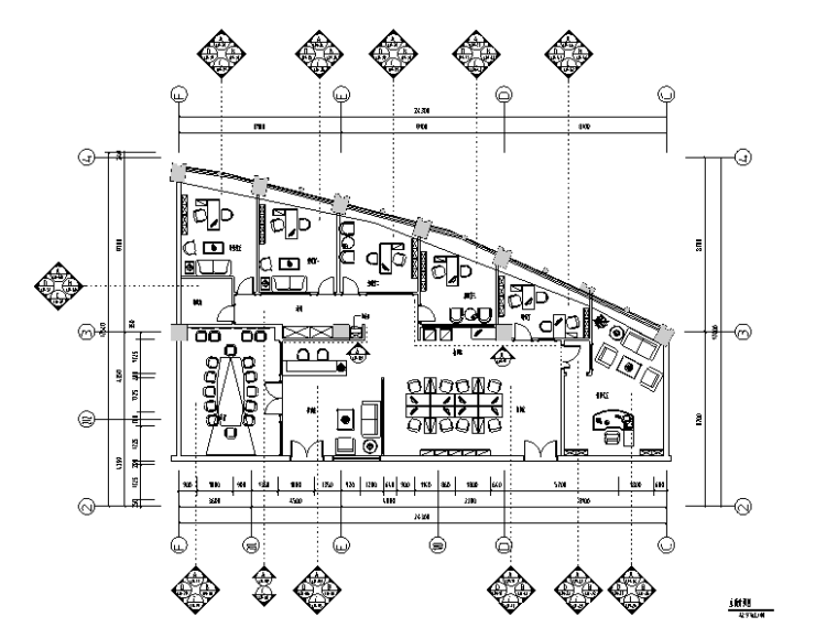 [山东]混搭风格置业有限公司办公空间设计施工图（附效果图）-立面索引图