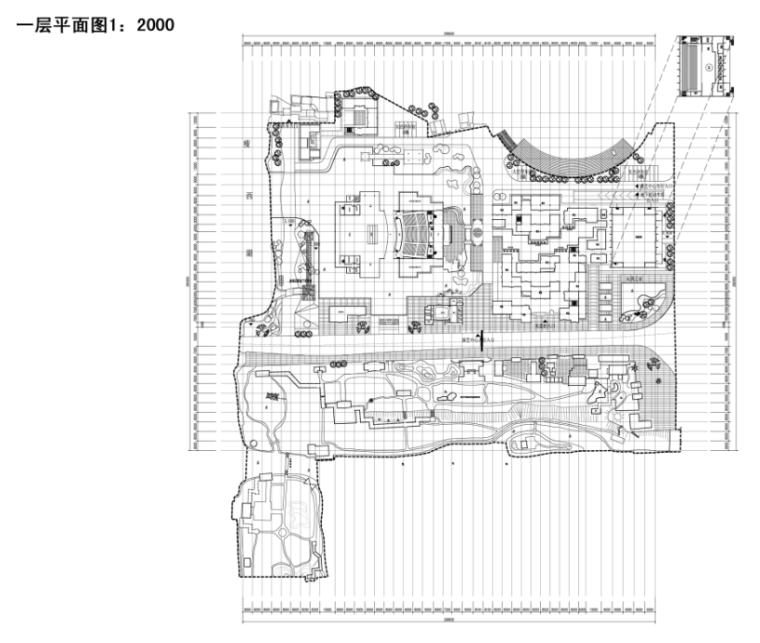 [扬州]某演艺中心建筑设计方案文本-一层平面图