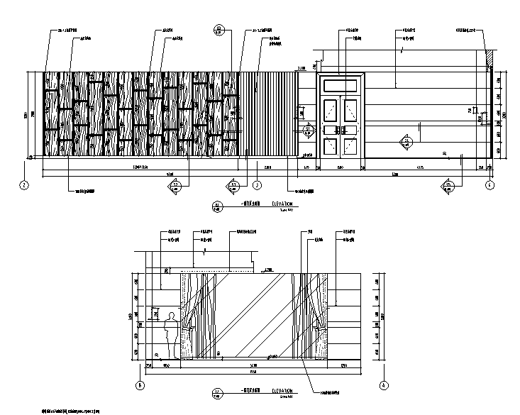 [江苏]现代大型酒店设计施工图（附效果图）-立面图