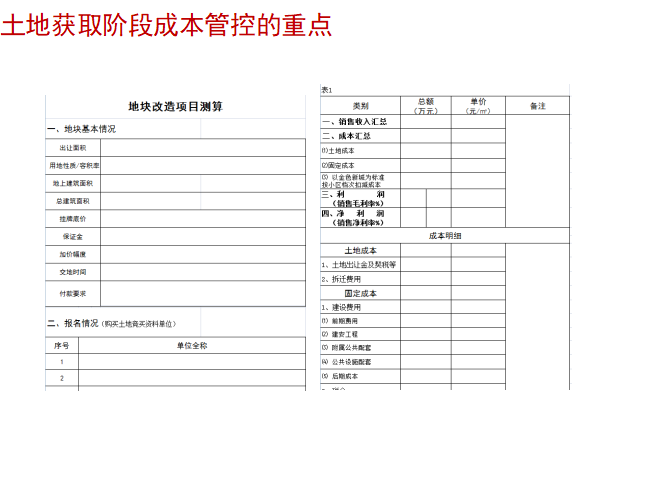 房地产企业成本管理理念分享（共41页）-土地获取阶段