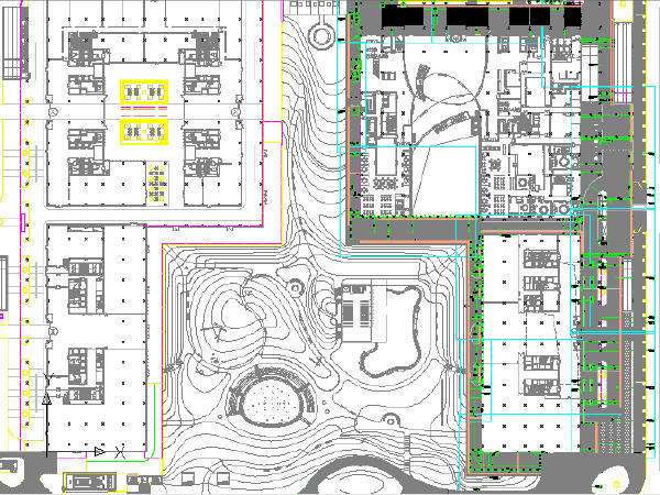 乔木种植cad资料下载-城市地块室外道路铺装工程CAD图纸48张