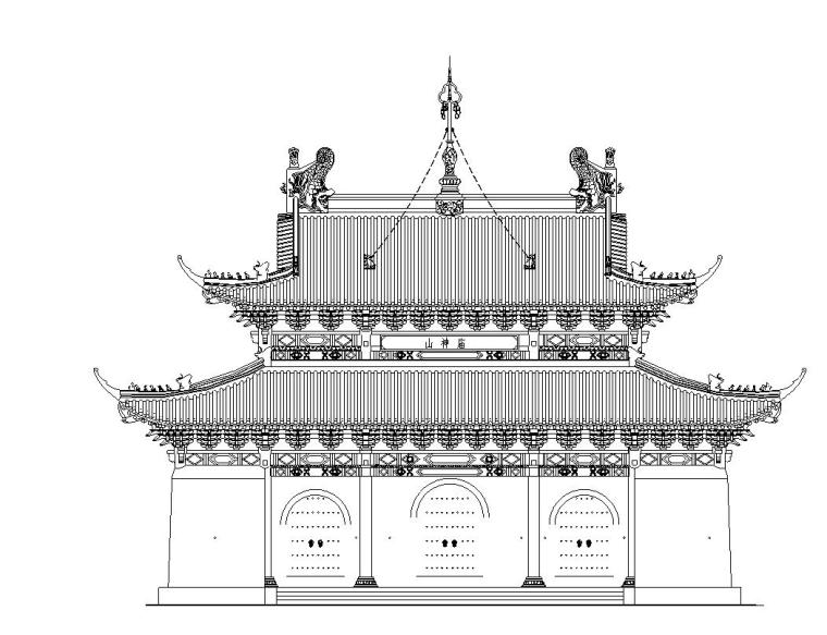 殿堂建筑资料下载-[广东]单层明代形制佛教殿堂建筑施工图