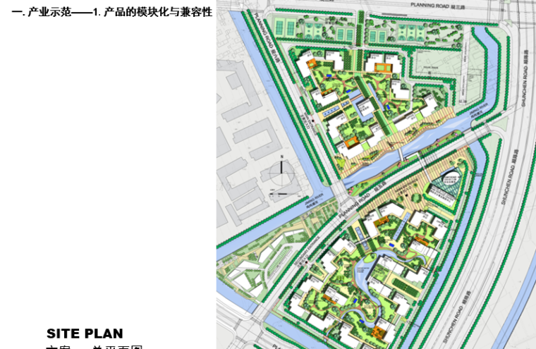 [上海]昆山花桥外包产业园建筑设计方案文本-总平面图