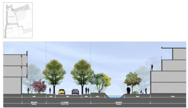 [上海]闵行国际旗忠体育城规划景观深化设计（PDF+100页）-剖面图