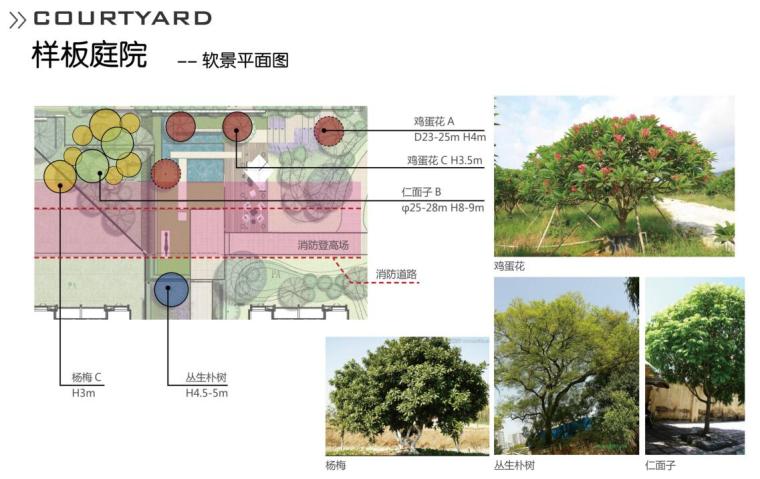 ​[知名景观公司]米色典雅某样板房居住区景观方案文本（包含PDF+23页）-软景平面图