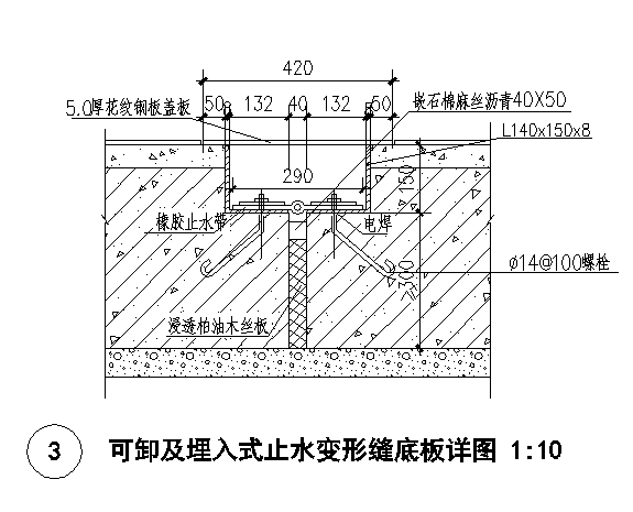 散水节点构造资料下载-变形缝大样和变形缝节点详图