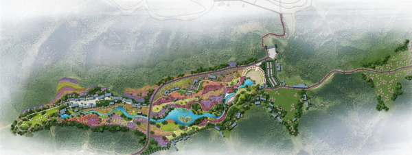 [云南]樱花园特色旅游观光产业园景观规划设计方案-景观总平面图