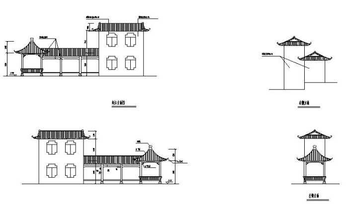 高空连廊施工方案现场施工图资料下载-中式古连廊景观施工图