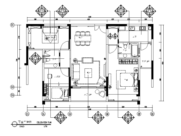 中建样板区策划CAD资料下载-[广东]一套样板房设计CAD施工图（含效果图）