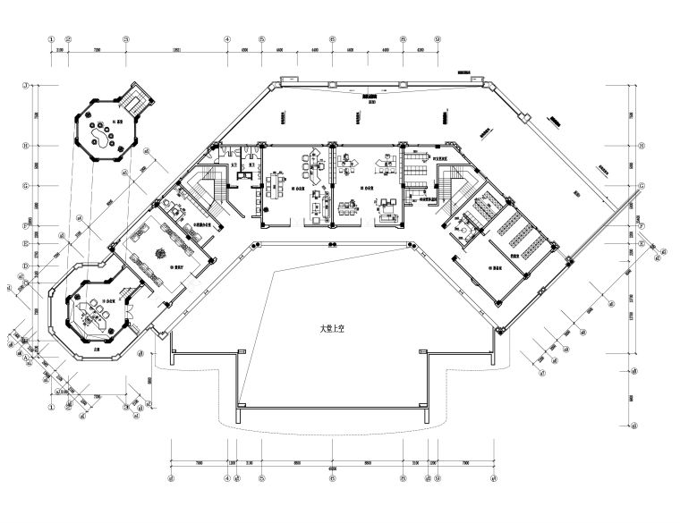 欧式风格大型房地产售楼处装修施工图（附效果图）-02