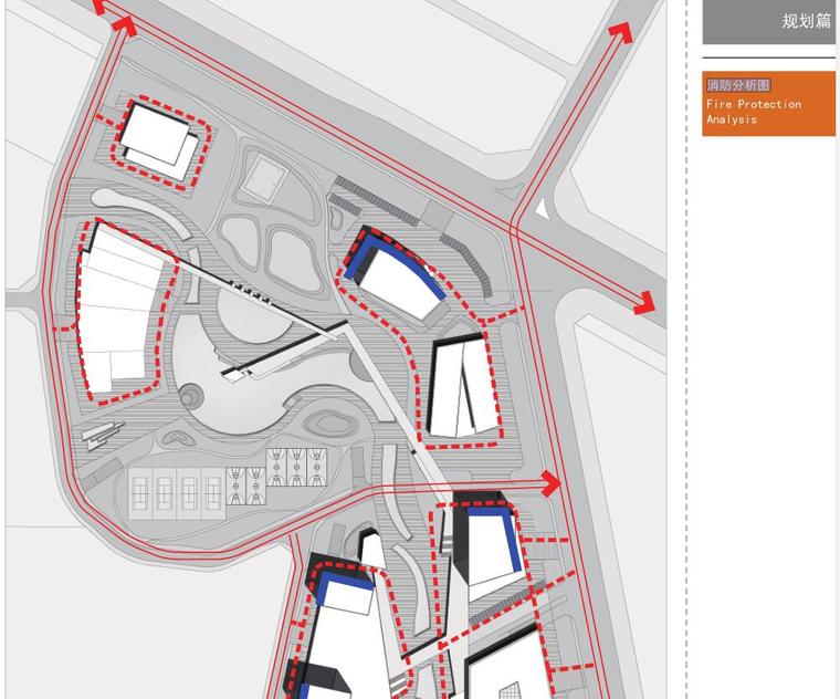 [广东]观澜文化体育中心建筑方案文本（PDF+39页）-消防分析图