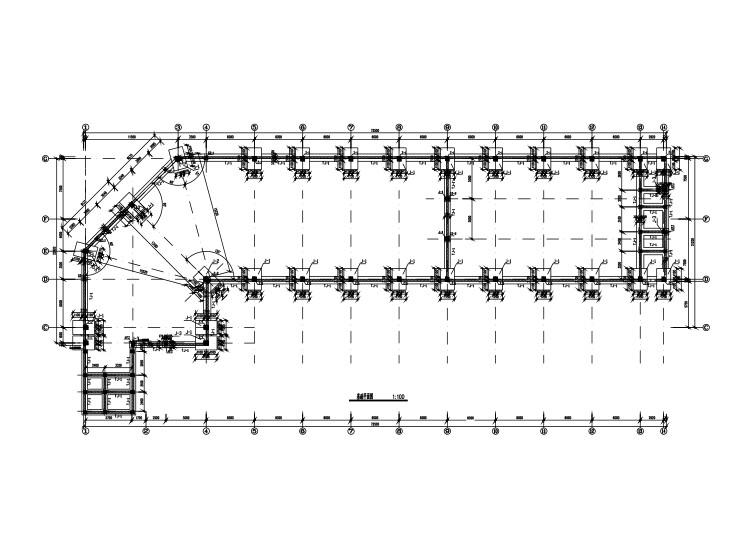 16米跨度门式钢架资料下载-单层混凝土柱门式钢架结构图（CAD、10张）