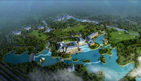 新中式园林式酒店资料下载-[安徽]汉代园林式五星级宾馆建筑设计方案文本