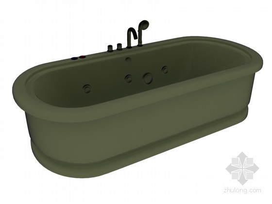 家用厕所图纸资料下载-家用浴缸3D模型下载