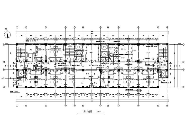 甘肃16层框架剪力墙医院全套建筑结构图-8