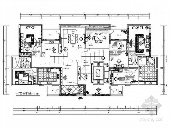 3房两厅装修设计资料下载-[东菀]住宅中心区现代时尚五居室装修设计图
