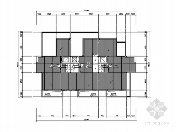 [四川]三层阶梯状别墅建筑施工图（含多套方案）-三层阶梯状别墅建筑平面图