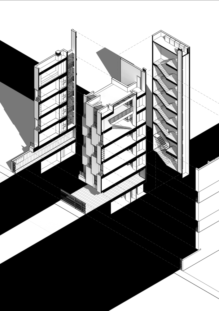 一栋建筑只做一个立面：伊朗棋盘格办公楼_31