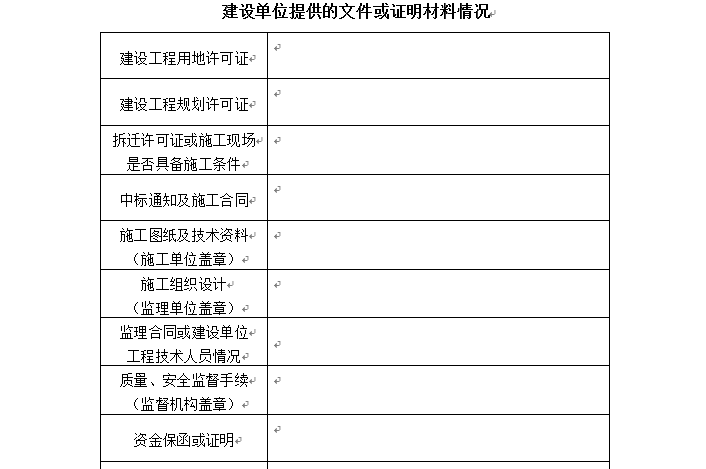 项目申请表资料下载-施工许可证申请表