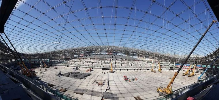 曲面建筑工图资料下载-结构|世界体育场馆中规模最大的屋面索网结构——国家速滑馆索网
