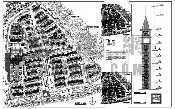 中学建筑方案总平面图资料下载-某小区规划总平面图