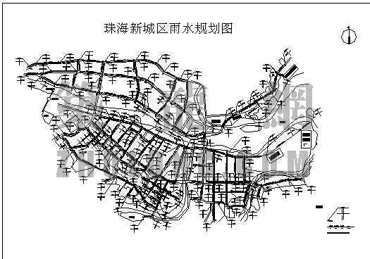 市政雨污管道表格资料下载-珠海新城区雨污管道规划图