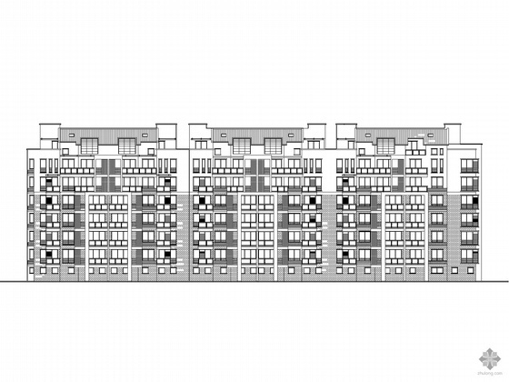 住宅建筑初步设计文本资料下载-[毕业设计]某小区六层住宅楼建筑初步设计图