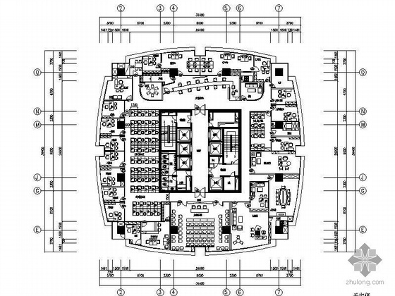 保险公司办公空间资料下载-[广东]某保险公司办公楼装修图