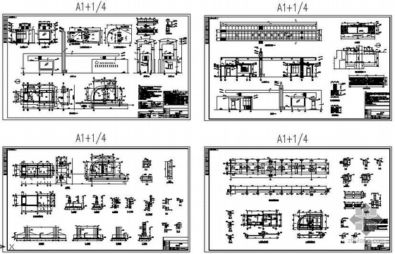 建筑结构施工图平法资料下载-某大门建筑结构施工图
